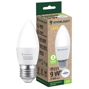 Лампочка світлодіодна Enerlight С37 9Вт 4100K E27