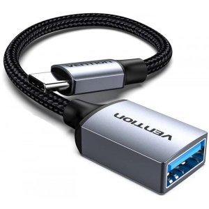 Перехідник Vention USB 3.0 Type-C -USB AF (OTG) 0.15 м Gray Aluminum Alloy (CCXHB)