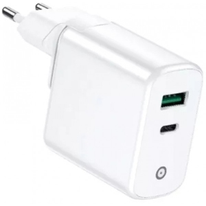 Мережевий зарядний пристрій Infinix XC05PD 20W + Type-C to Type-C cable White (RL074298)