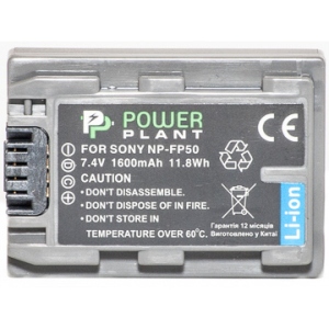Акумулятор для фотокамери PowerPlant Sony NP-FP50 1600mAh (DV00DV1025)