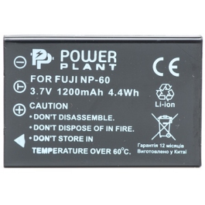 Акумулятор для фотокамери PowerPlant Fuji NP-60, SB-L1037, SB-1137, D-Li12, NP-30, KLIC-5000, LI-20B 1200mAh (DV00DV1047)