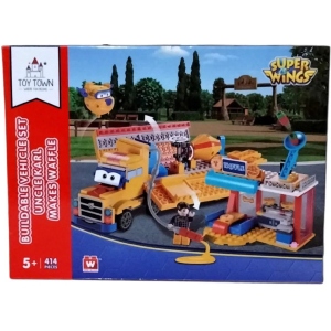 Пластиковий конструктор Super Wings Small Blocks Buildable Vehicle Set вантажівка і магазин (EU385008)