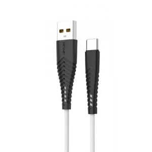 Кабель синхронізації даних Denmen D19T Silicone USB Type-C 2.4A 1m White (DM-D19T-WH)
