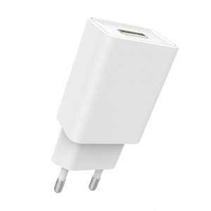 Мережевий зарядний пристрій Denmen DC01 2.4A 1USB White (DM-DC01-WH)