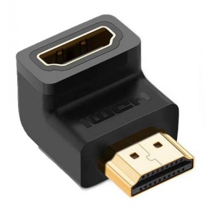 Перехідник HDMI UGREEN Female Angled Adapter-Down Black (20109)