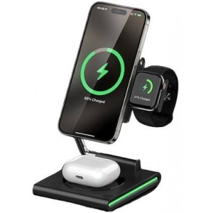 асортимент Бездротовий зарядний пристрій Maxco 3in1 15W Wireless Charger (MW07)