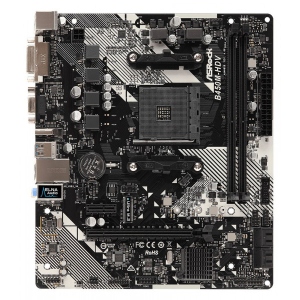 Материнська плата ASRock AMD AM4 B450 2DDR4 M.2 HDMI/DVI/VGA mATX (B450M-HDV R4.0)