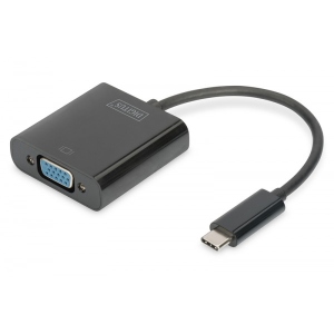 Перехідник Digitus USB-C - VGA Full HD M/F 0.15m (DA-70853)