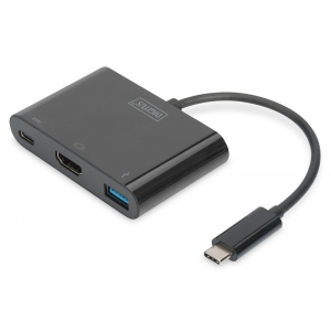 Перехідник Digitus USB-C - HDMA 2xUSB (DA-70855)