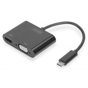 Перехідник Digitus USB 3.0 - HDMA+VGA Full HD M/F 0.15m (DA-70858)