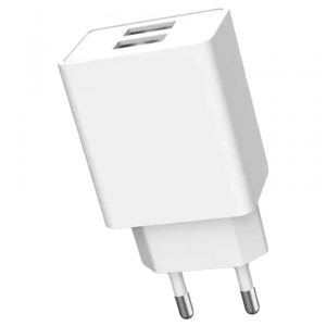 Мережевий зарядний пристрій Denmen 2USB 2.1A White (DC02-WH)