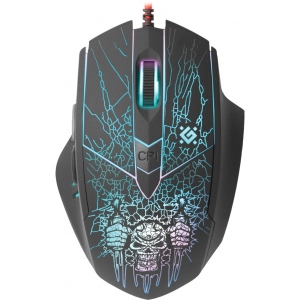 Миша дротова ігрова Defender Doom Fighter GM-260L Black +коврик (52260)