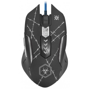 Миша дротова ігрова Defender Doom Forced GM-020L Black + коврик (52020)