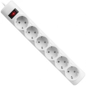 Мережевий фільтр Defender DFS 153 6 розеток, 3 м White (99490)