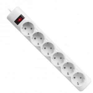 Мережевий фільтр Defender DFS 151 6 розеток, 1.8 м White (99489)
