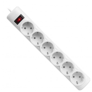 Мережевий фільтр Defender DFS 155 6 розеток, 5 м White (99493)