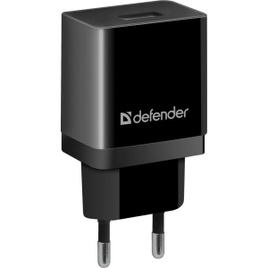 Мережевий зарядний пристрій Defender UPA-21 1xUSB 5V / 2.1A Black (83577)