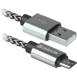 Кабель Defender USB08-03T PRO USB2.0 AM-MicroBM 1m White (87815)