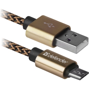 Кабель Defender USB08-03T USB(AM)-MicroBM 1m Gold (87800)