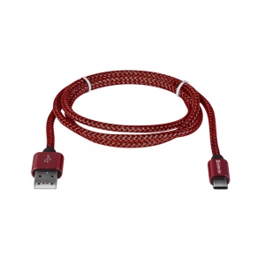 Кабель синхронізації даних Defender USB09-03T PRO USB2.0 AM-Type-C Red 1m (87813)