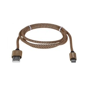 Кабель синхронізації даних Defender USB09-03T PRO USB(AM)-C Type 1m Gold (87812)