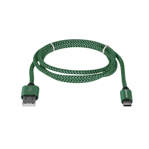 Кабель синхронізації даних Defender USB09-03T PRO USB(AM)-C Type 1m Green (87816)