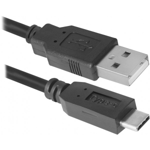 Кабель синхронізації даних Defender USB 2.0 AM-Type C M 1.0m Black 09-03 Pro (87492)
