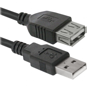 Кабель USB type A - USB type A Defender USB 2.0 AM/AF 3m (87453)