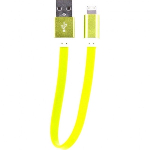 Кабель синхронізації даних DENGOS USB-Lightning 0.2m Light Green (PLS-L-SHRT-PLSK-LGREEN)