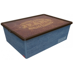 Корзина для зберігання Qutu Trend Box з/к Denim Leather 25 л