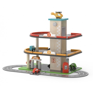 Ігровий набір Viga Toys паркінг з АЗС (44509)