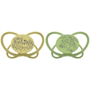 Кругла пустушка NIP Мій метелик Зелена Серія 2 шт. Green (38756-51)
