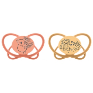 Кругла пустушка NIP Мій метелик Зелена Серія 2 шт. Orange (38755-51)