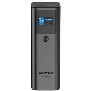 Батарея мобільна Canyon PB-2010 TFT 27000mAh PD140W Dark Grey (CNE-CPB2010DG)
