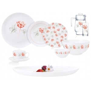 Столовий сервіз Luminarc Diwali Petalo Grey 46 пр. (Q7821)