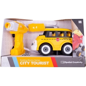 Пластиковий конструктор DIY Spatial Creativity Такси с электродвигателем LM8092-DZ-1 (CJ-1379259)