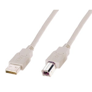 Кабель USB type A - USB type B Assmann USB 2.0 (AM/BM) 3m Beige (AK-300102-030-E)