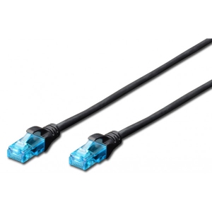 Кабель патч-корд Digitus CCA CAT 5e UTP 1m (DK-1512-010/BL) Black