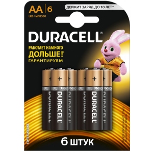 Батарейка тип AA Duracell MN1500 (LR06) 6шт