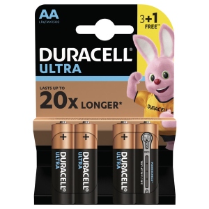 Батарейка тип AA Duracell MN1500 (LR06) Ultra уп. 1x(3+1) шт. (5004811)