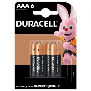 Батарейка тип AAA Duracell MN2400 (LR03) 4+2 шт