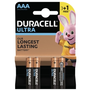 Батарейка тип AAA Duracell MN2400 (LR03) Ultra уп. 1x(3+1) шт. (5004812)