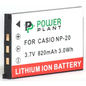 Акумулятор для фотокамери PowerPlant Casio NP-20 820mAh (DV00DV1042)