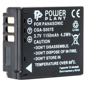 Акумулятор для фотокамери PowerPlant Panasonic S007 1150mAh (DV00DV1147)