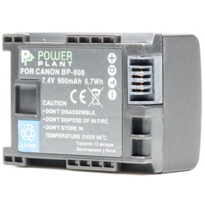 Акумулятор для фотокамери PowerPlant Canon BP-808 Chip 900mAh (DV00DV1260)