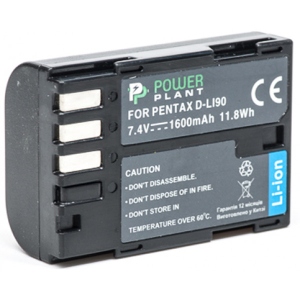 Акумулятор для фотокамери PowerPlant Pentax D-Li90 1600mAh (DV00DV1281) купити в Києві