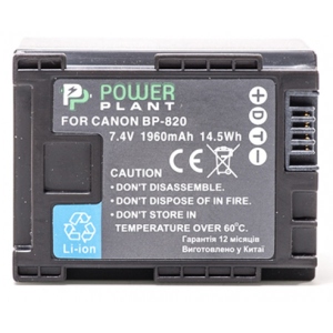 Акумулятор для фотокамери PowerPlant Canon BP-820 Chip 1960mAh (DV00DV1371)
