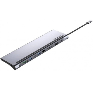 Док-станція Vention USB3.1 Type-C HDMI/VGA/USB-C/USB3.0x3/RJ45/SD/TF/TRRS 3.5mm (THTHC)