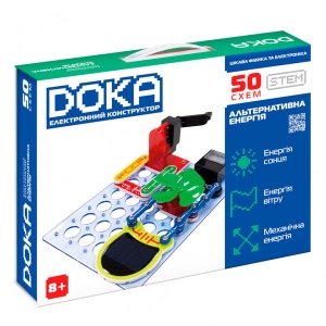 Електронний конструктор DOKA АЛЬТЕРНАТИВНА ЕНЕРГІЯ (50 схем) (D70711)