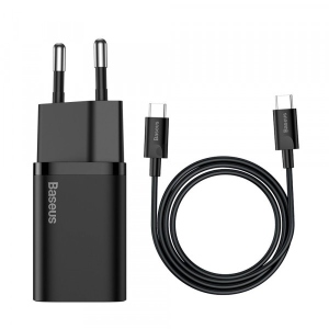 Мережевий зарядний пристрій Baseus 1xUSB 25W USB-C+Cable Type-C (TZCCSUP-L01)